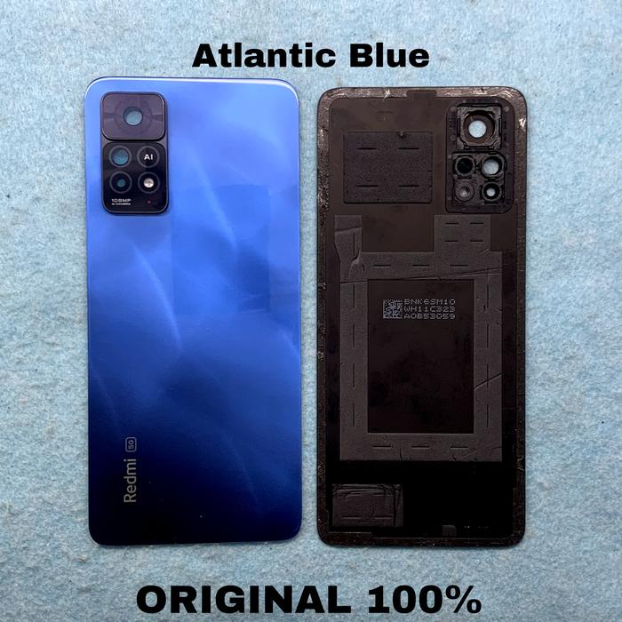 Gambar BACKDOOR CASING COVER TUTUP BELAKANG XIAOMI REDMI NOTE 11 PRO 5G ORIGINAL COPOTAN - Atlantic Blue, Non Kaca Kamera dari BAGUSPARTS ORI undefined Tokopedia