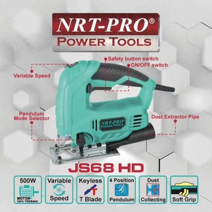 Gambar NRT-PRO JS 68 HD Mesin Jigsaw Gergaji Listrik Jig Saw JS68HD JS68 HD dari amirstore22 undefined Tokopedia