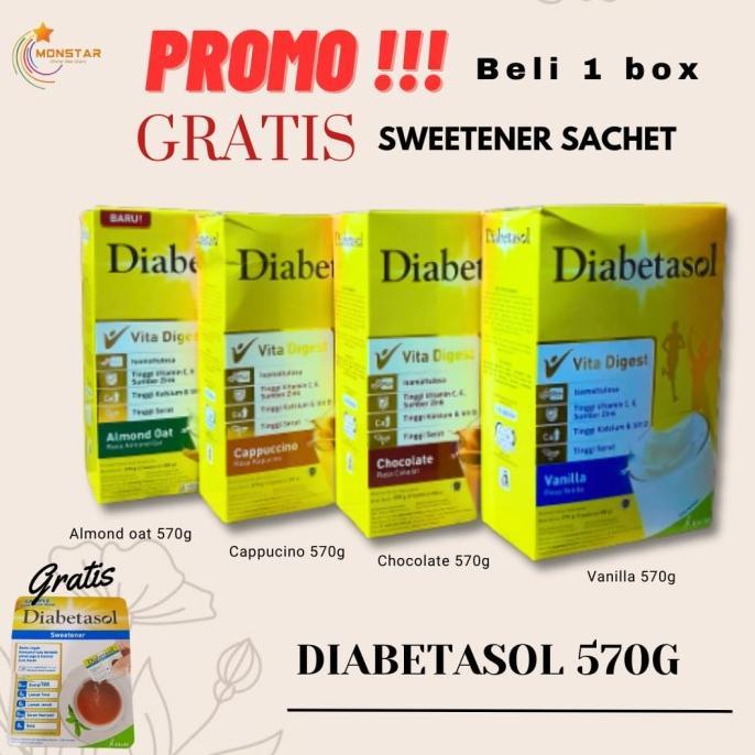 Gambar Susu Diabetasol 600 Gram Cappuccino Vanila Coklat #Gratisongkir - vanilla 570gr dari Omah Seafood undefined Tokopedia