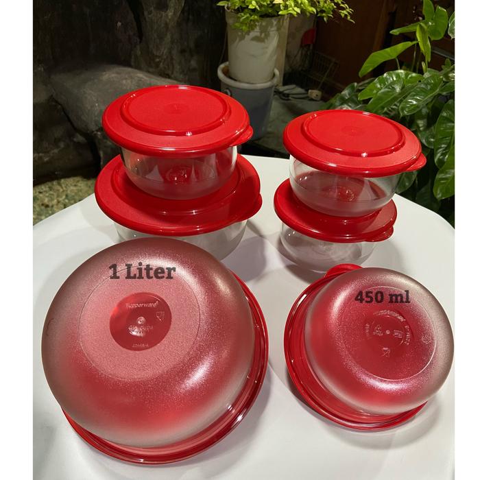 Gambar Wadah Saji Makanan Table Collection Dish Red Import Mangkok Tupperware Set - 1 L Table Coll dari TOKOANTUM undefined Tokopedia