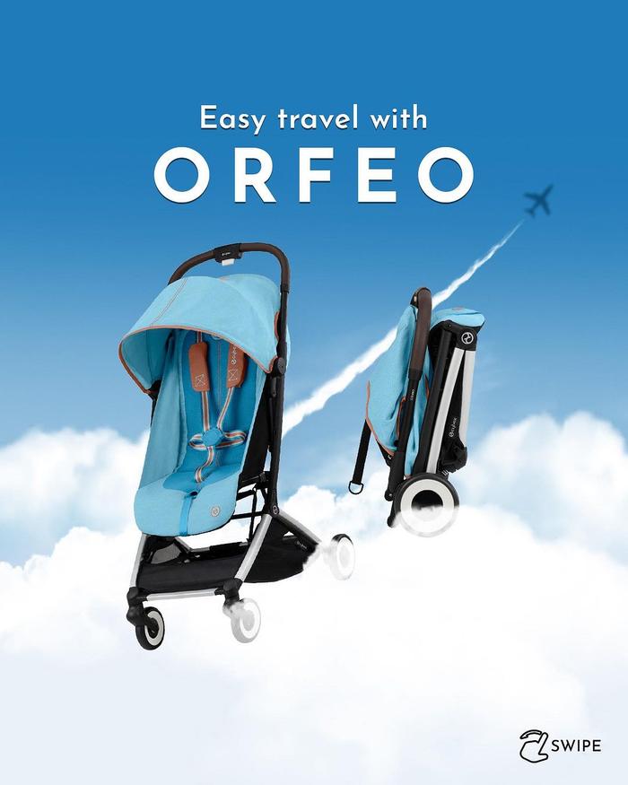 Gambar Stroller Kereta Dorong Bayi Cybex Orfeo Cabin Compact Size Original  Empuk - Mid Grey dari LemariAnakku undefined Tokopedia