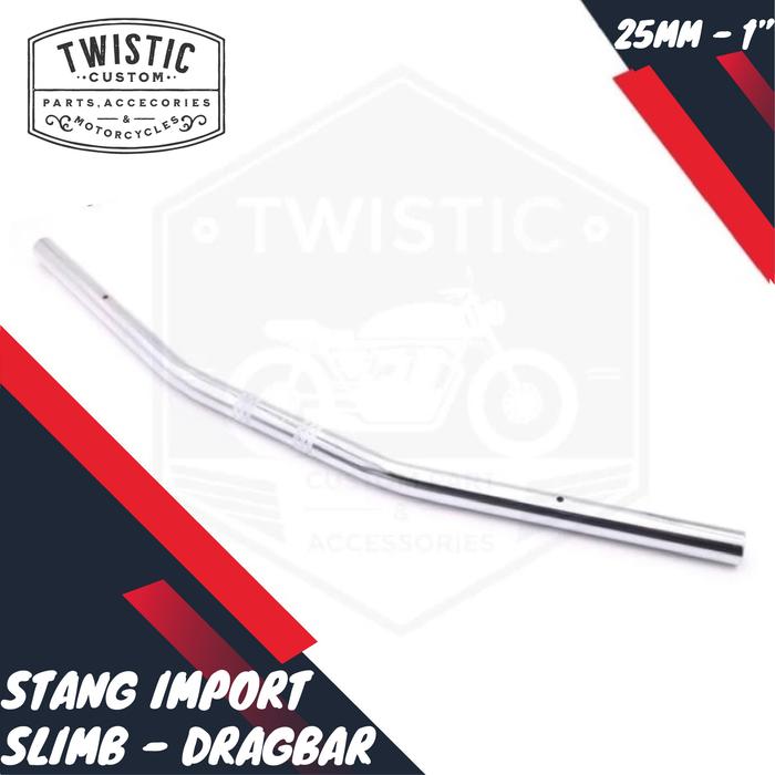 Gambar Stang Motor Custom Slimb Dragbar 25 mm Benelli Harley Chopper Bobber - Chrome dari TWISTIC CUSTOM undefined Tokopedia