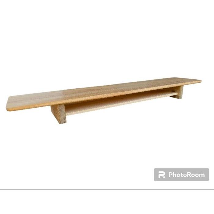 Gambar Meja kayu minimalis | Meja monitor | Stand monitor | Stand monitor - Dengan Rak, MEDIUM Natural dari mixed666 undefined Tokopedia