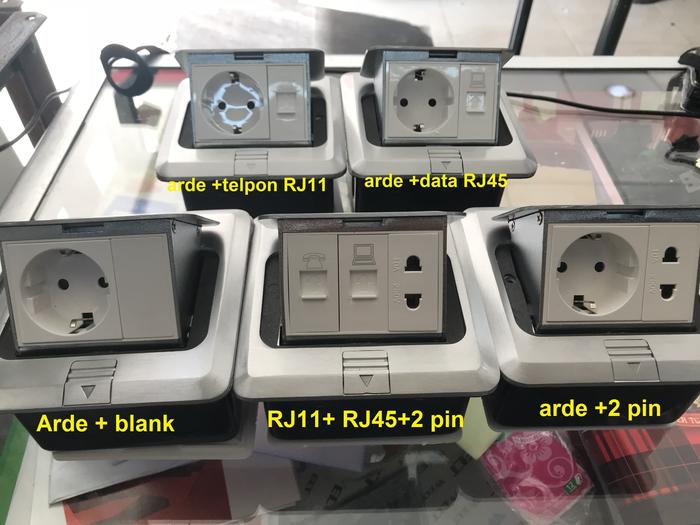 Gambar Stop Kontak Lantai arde +data telpon RJ11/ Floor Outlet / Kontak Tanam dari Sukses Mandiri Electric undefined Tokopedia
