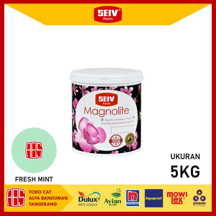 Gambar Seiv Magnolite Cat Tembok Interior Ukuran 5KG - Snow White 102 - Fresh Mint 304 dari Toko Cat Alfa Bangunan undefined Tokopedia
