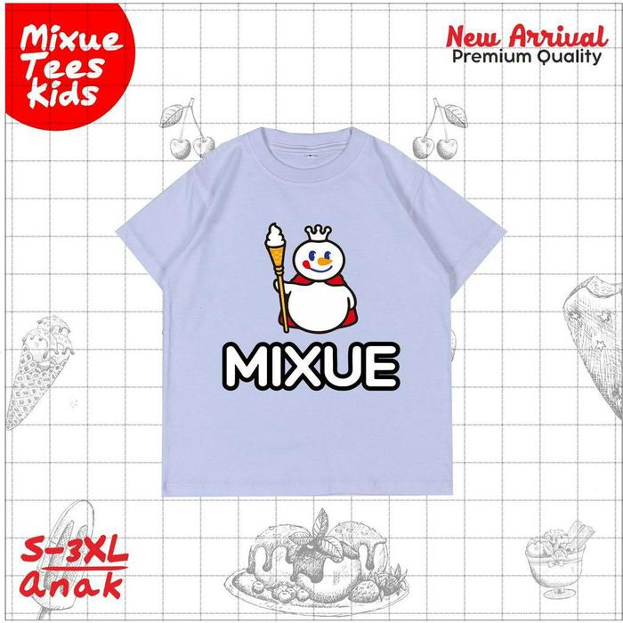 Gambar Kaos Polos Anak - Motif Mixue - Katun Combed 30s - Bisa Request Warna - White, S dari Bubblekids Jr undefined Tokopedia