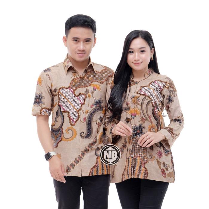 Gambar Baju Pasangan Baju Couple Modern Terbaru Bahan Katun M L XL XXL - Banyu Langit, XXL dari Batik A A Pekalongan undefined 3 Tokopedia