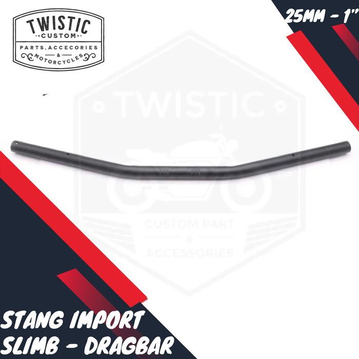 Gambar Stang Motor Custom Slimb Dragbar 25 mm Benelli Harley Chopper Bobber - Hitam dari TWISTIC CUSTOM undefined Tokopedia
