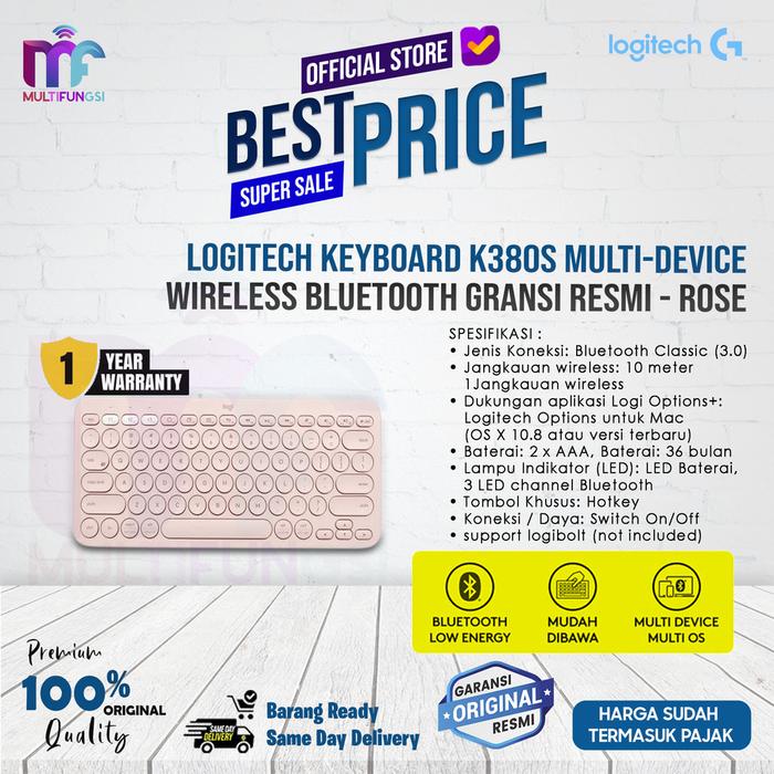 Gambar Logitech Keyboard K380 & K380s Bluetooth Touch - Garansi Resmi - K380s PINK dari Multifungsi Online undefined Tokopedia