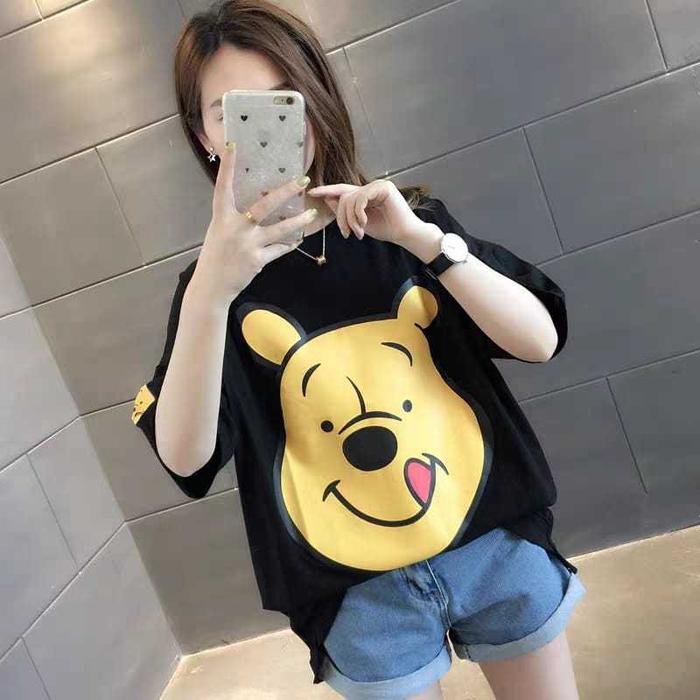 Gambar SHIRT WLEEE WINNIE THE POOH BIG FACE SIMPLE V1 - Pink dari rnsmerch undefined 4 Tokopedia