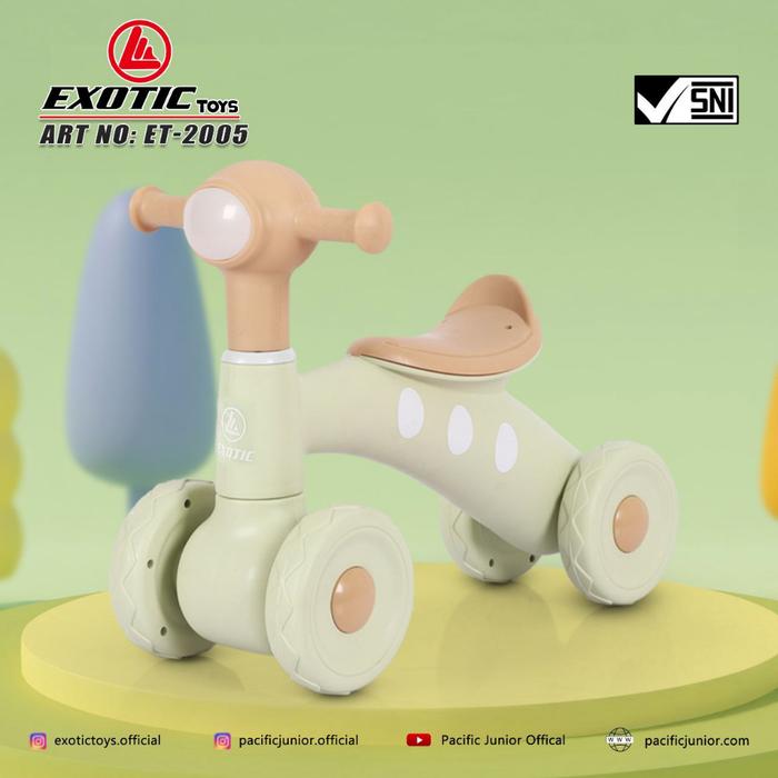 Gambar Exotic ET2005 Balance Bike Anak/ Sepeda Keseimbangan Musik Lampu - ET2005 dari Castlebike.id undefined Tokopedia