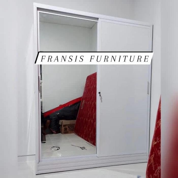 Gambar lemari pakaian custom alumunium ACP 180x200 sliding geser cermin dari Fransis Jaya furniture undefined Tokopedia