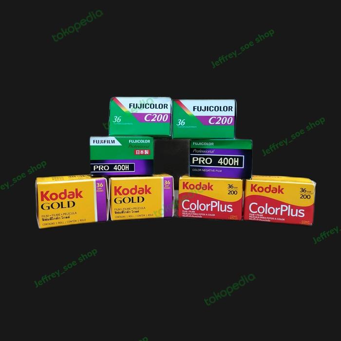 Jual 35mm film analog fujicolor c200 kodak color plus gold