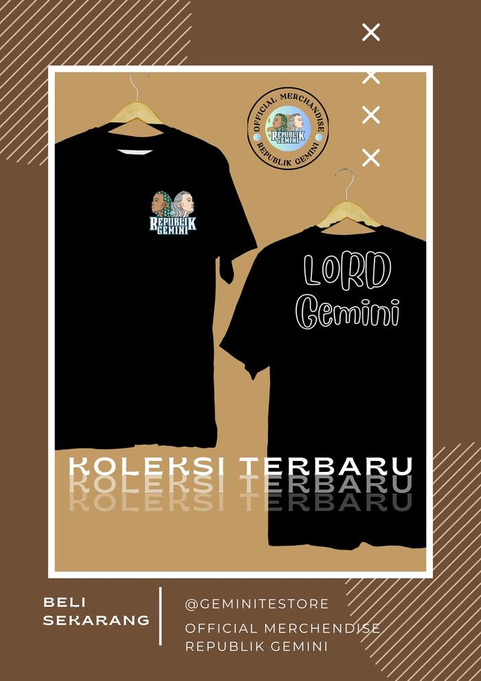 Gambar KAOS Short Sleeve Republik Gemini LORD GEMINI - Hitam, S dari Geminite Store undefined Tokopedia