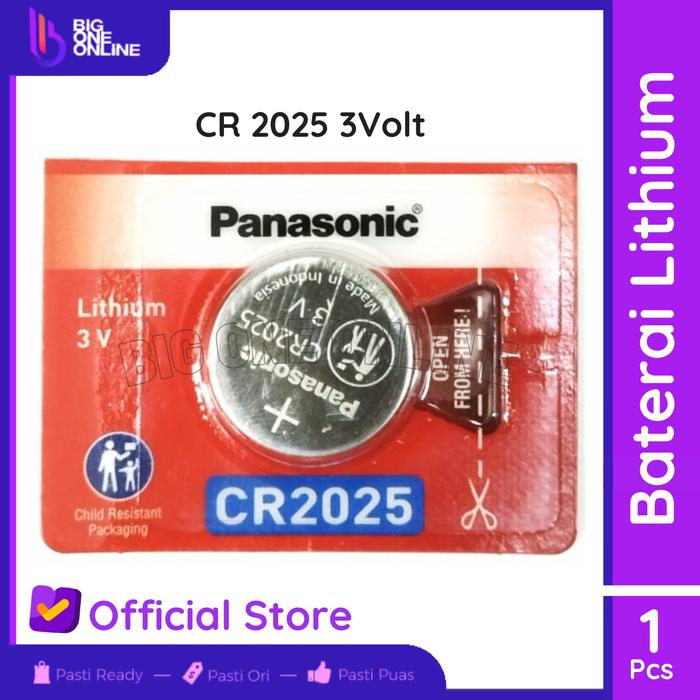 Gambar Lithium Battery CR2032 3V, Baterai Lithium CR 2032, Batre Koin - PanasonicCR2025 dari Big One Online undefined 3 Tokopedia