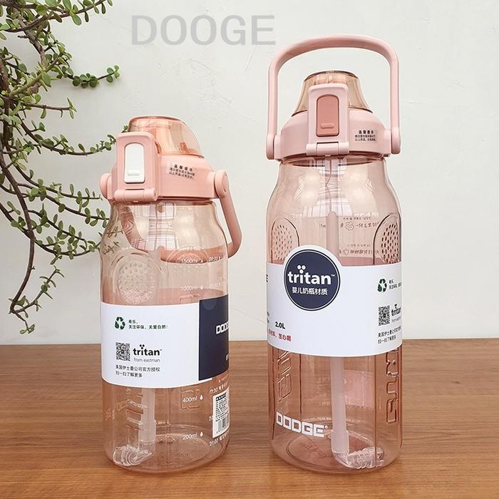 Gambar DODGE Botol Minum Teguk Jumbo 2L Bening Premium Bahan Tritan BPA Free - Pink 1.5L dari Otto Lynn undefined Tokopedia