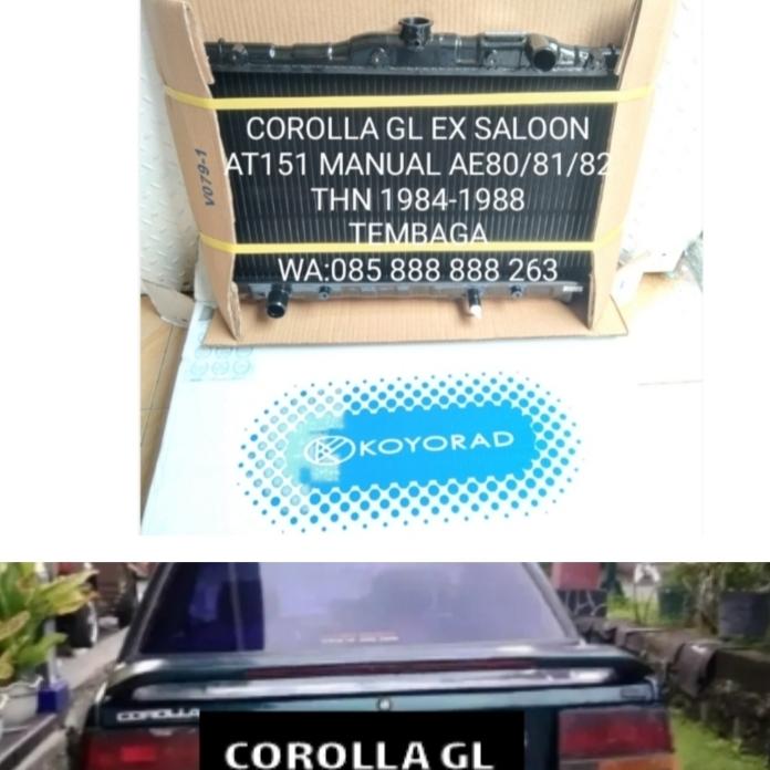 Jual Radiator Toyota Corolla GL EX Saloon AT151 AE80 AE81 MANUAL ...