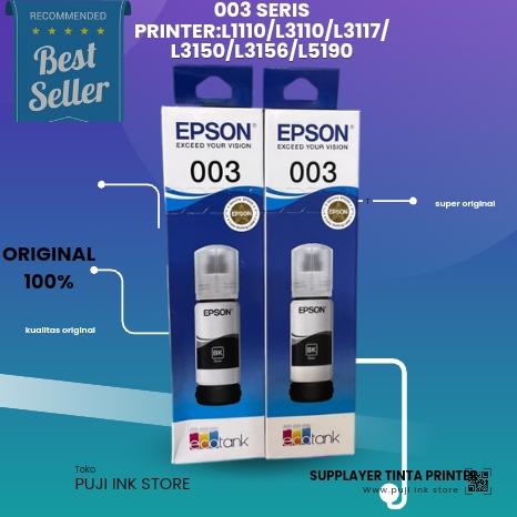 Gambar TINTA EPSON 003 ORIGINAL BLACKL1110, L3100, L3101, L3110, L3150, L5150 - Biru dari puji ink store undefined Tokopedia