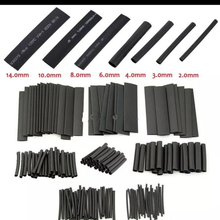 Gambar heat shrink sink selang bakar isolasi ciut solasi panas 3mm dari RAJAWALI LISTRIK & MINUMAN undefined Tokopedia