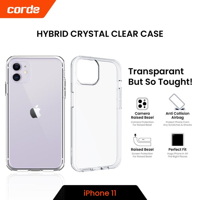 Gambar Case iPhone 11 / 11Pro / 11 Pro Max CORDE Crystal Clear Case Premium - iPhone 11 dari Corde Jakarta Official undefined Tokopedia
