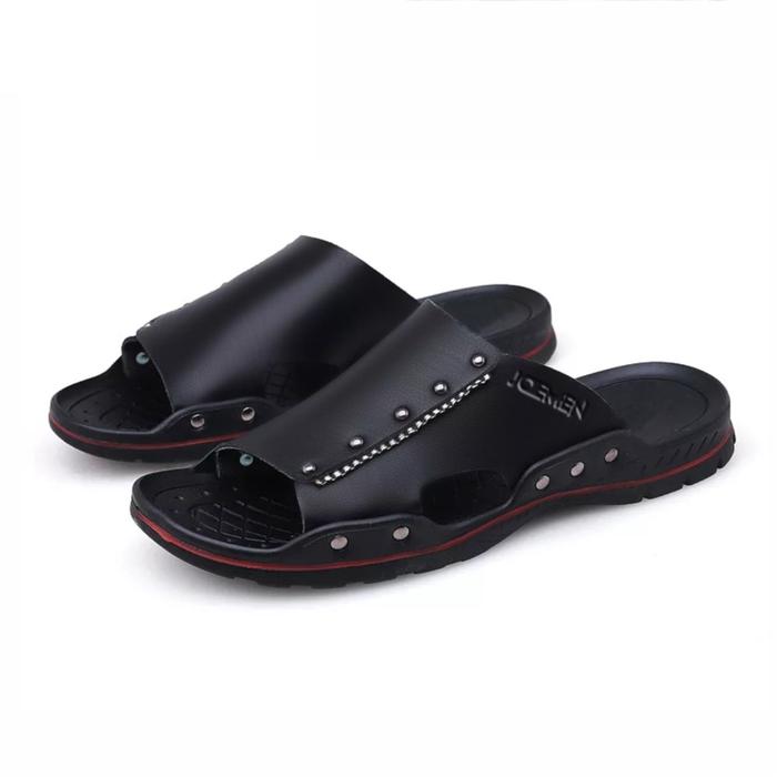 Gambar Sandal Laki laki Dewasa Pria pria slop sendal Kulit Joemen S 39 - Hitam, 42 dari Lapak Sandal Baru undefined Tokopedia