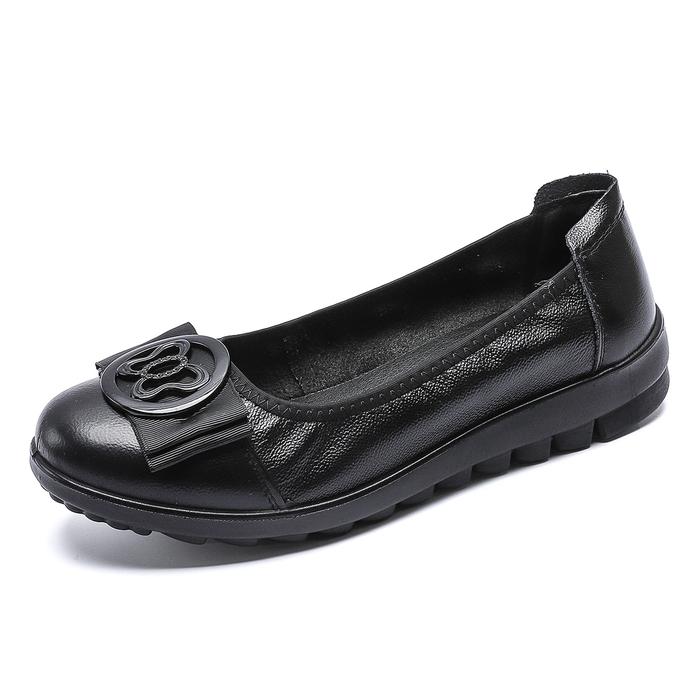 Gambar Slip On Wanita Casual Fashion Sepatu Cewek Flat Shoes Beige Hitam 1865 - Hitam, 36 dari PANARYBODY-STORE undefined Tokopedia