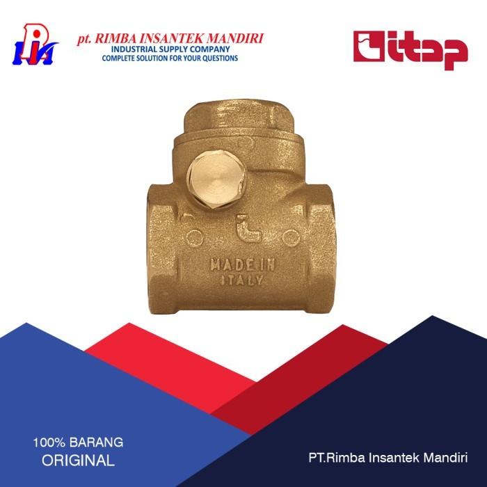 Gambar Swing check valve kuningan 1/2 inch / klep tabok c130 ITAP dari PT. Rimba Insantek Mandiri undefined Tokopedia
