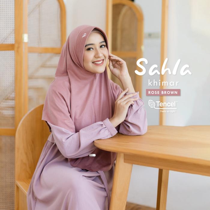 Gambar NAISHA OFFICIAL - Sahla Khimar Tencel | Jilbab Rayon | Jilbab Kaos - Rose Brown, Pad dari Naisha Bandung Official undefined Tokopedia