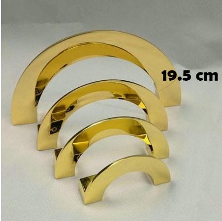 Gambar Gold Mirror Shiny Half Circle Handle Setengah Lingkaran Sabit Lengkung - 160mm (19.5cm) dari Tatik ID Store undefined Tokopedia
