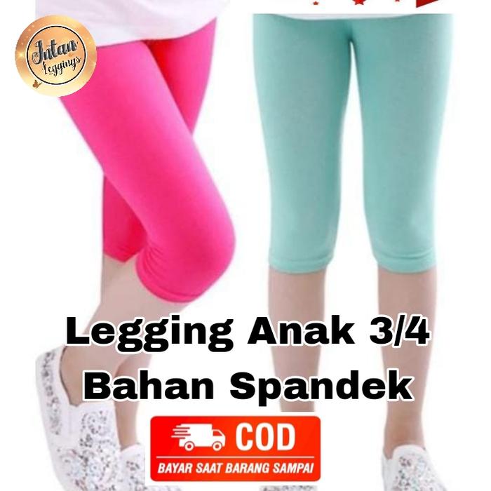 Gambar Legging Anak 3/4 Bahan Spandek leging anak perempuan - Putih, L dari Intan Leggings undefined Tokopedia
