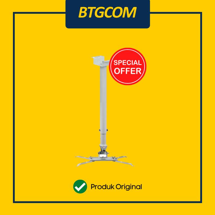 Gambar BRACKET PROJECTOR/PROYEKTOR UNIVERSAL INFORCE MODEL TUBE/BULAT BESI - Putih dari btgcom undefined Tokopedia