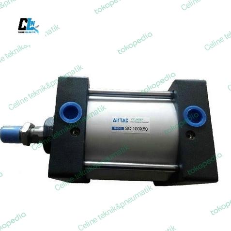 Gambar cylinder pneumatic SC 200x100 AIRTAC dari Celine teknik&amp;pneumatik undefined Tokopedia