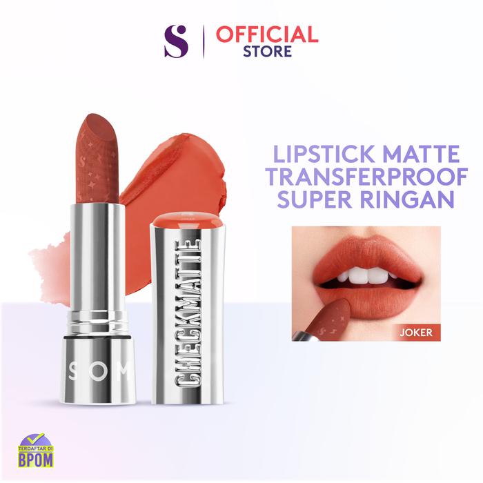 Gambar SOMETHINC Checkmatte Transferproof Lipstick - Lipstick Batang Transferproof - 11 Joker dari Somethinc undefined Tokopedia