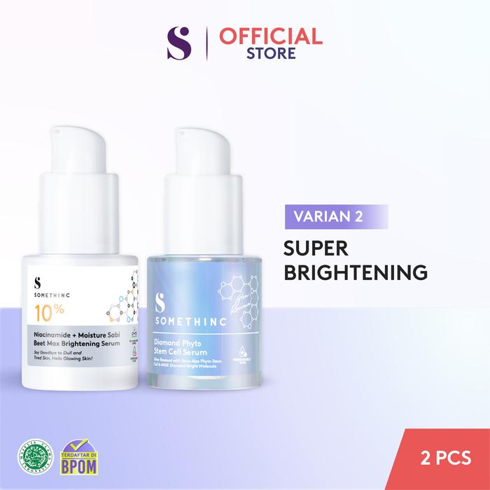 Gambar SOMETHINC [2 PCS] Layering Diamond Serum Favorit - (Diamond Serum, Niacinamide, Retinol, Lemonade Vit C, Bakuchiol Oil) - BRIGHTENING MAX dari Somethinc undefined Tokopedia