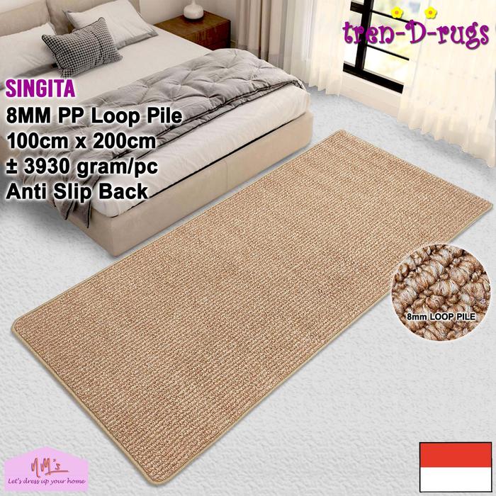 Gambar Tren-D-rugs karpet salur polos alas kasur ruang tamu lorong 100x200 - Beige Gel Back dari NMs Lets dress up your home undefined Tokopedia
