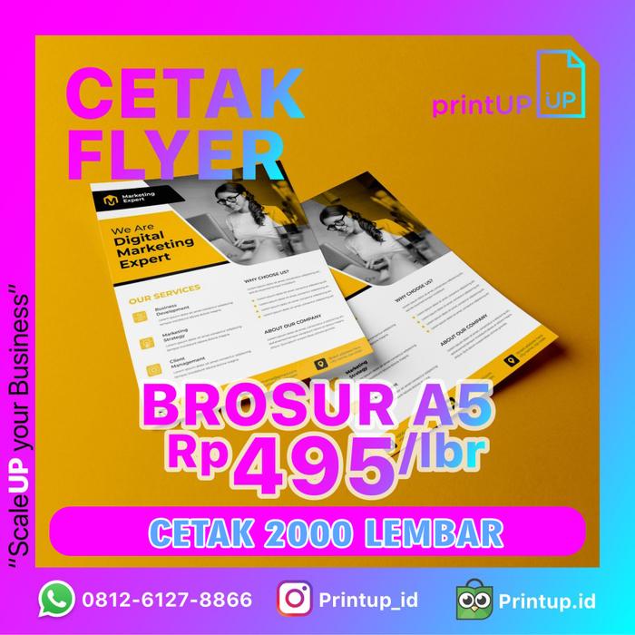 Gambar CETAK BROSUR FLYER A5 OFFSET PRINTING | CETAK MURAH | ART PAPER dari Printup.id undefined Tokopedia