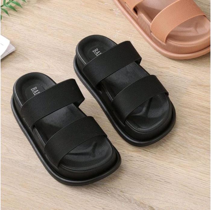 Gambar Sandal Wanita Kikinian Model Korean Style - Hitam, 38-39 dari TheresaLie Store undefined 5 Tokopedia
