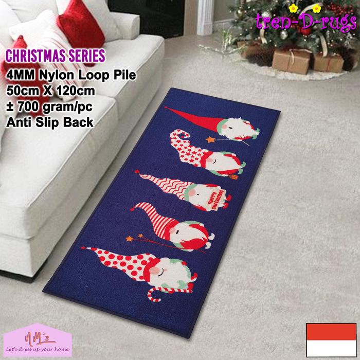 Gambar Tren-D-rugs karpet keset kaki natal christmas dapur panjang 50x120 NMs - GnomeChristNavy dari NMs Lets dress up your home undefined Tokopedia