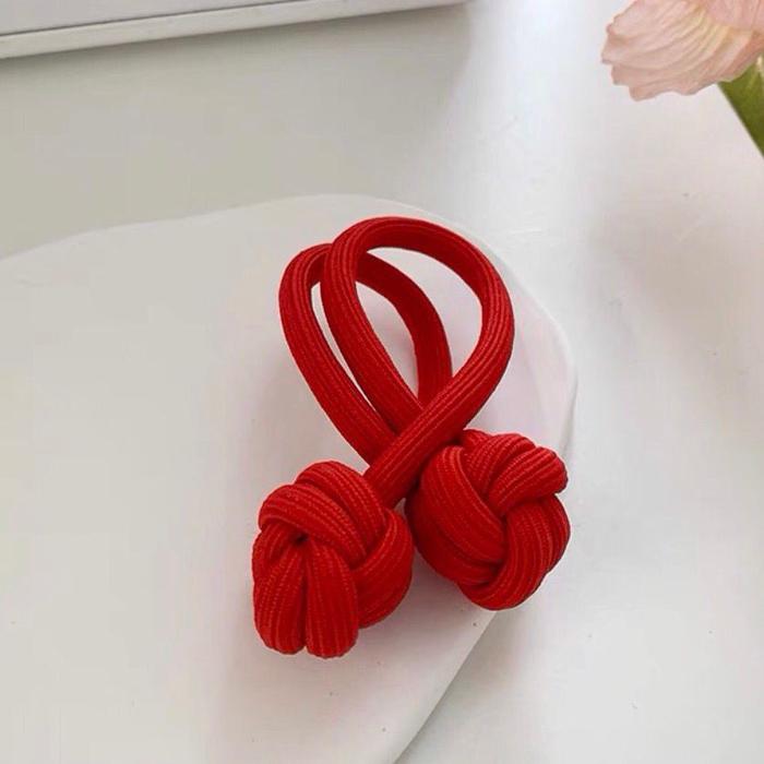 Gambar Ikat Tali Rambut Ball Ponytail Aksesoris Karet Rambut Tebal Wanita - Merah Ball dari DHIRE undefined Tokopedia