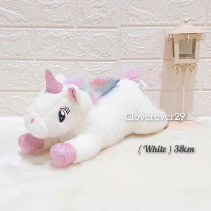 Gambar Boneka Flying Unicorn XL/55cm - Jumbo/75cm - White 38cm dari Cloverever29 undefined Tokopedia