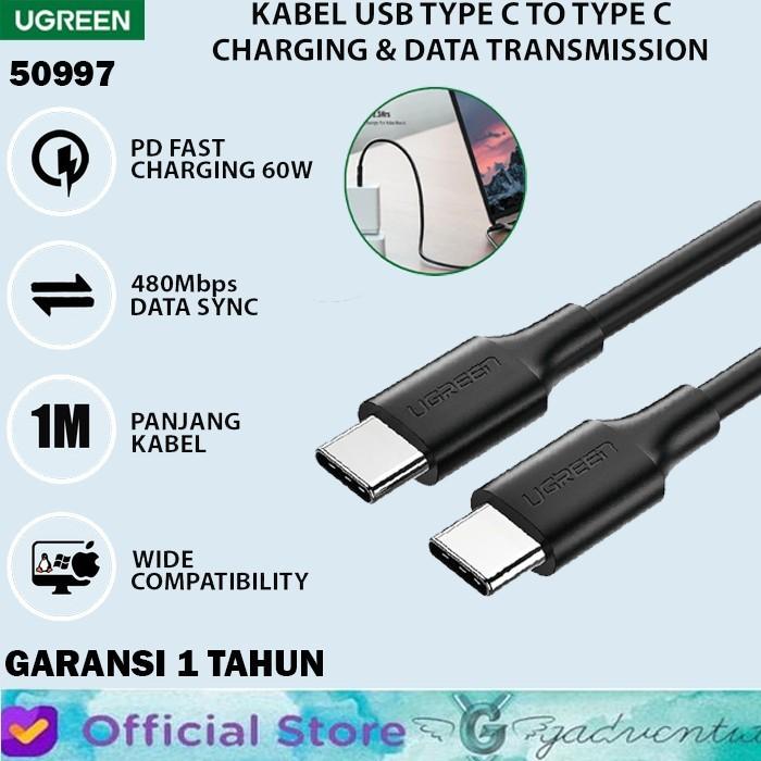 Gambar KABEL DATA ACOME APD100 USB TYPE C TO TYPE C CABLE FAST CHARGING 100W - TPE-60W 1 METER dari GADVENTIA undefined Tokopedia