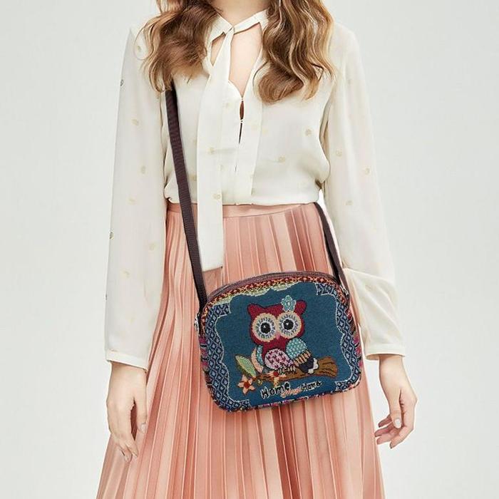 Gambar Tas sling bag - tas selempang thailand-tas gajh owl - selempang kanvas - Kucing dari memeshopme undefined Tokopedia