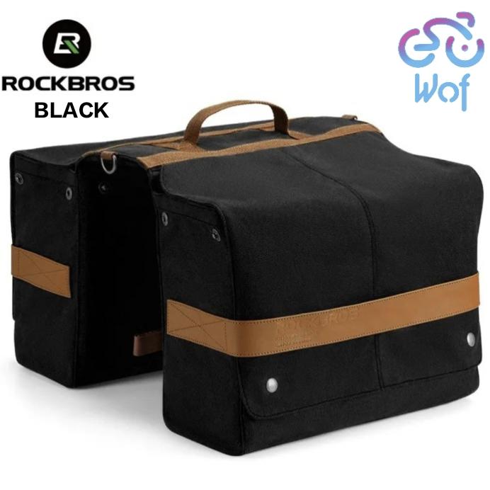 Gambar ROCKBROS A21 Tas Sepeda Gravel Touring Vintage Retro 27L Pannier Bag - Black dari Wof Wheel of Fortune Official undefined Tokopedia