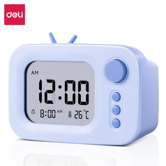 Gambar Deli Jam Weker Digital / Smart Alarm Clock Dengan Suhu dan Timer LE104 - Biru dari Deli Stationery Indonesia undefined Tokopedia