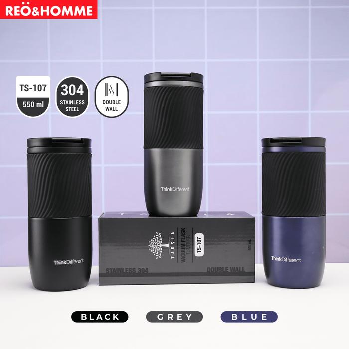 Gambar Reo&Homme Mug Gelas Stainless Double Wall Tahan Panas & Dingin TS-107 - Navy dari Reo & Homme Living undefined Tokopedia