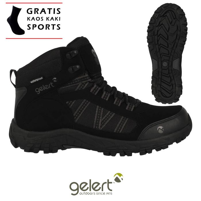 Gambar Sepatu Gunung Hiking Gelert Horizon Waterproof Anti Air Original - Hitam, 45 dari Leond Sports undefined Tokopedia