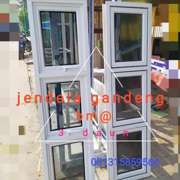 Gambar jendela aluminium 50x170 gandeng 3 (2 hidup, 1mati) - Putih dari bmaluminium undefined Tokopedia