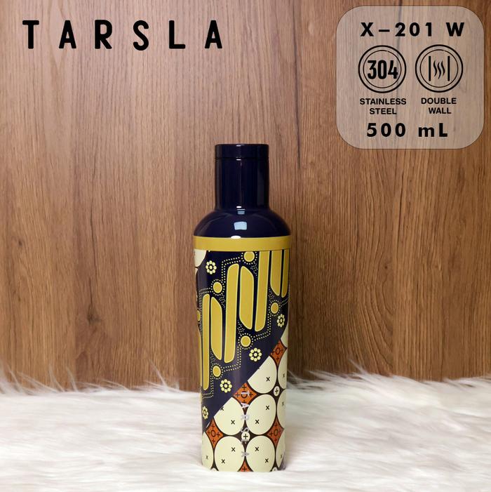 Gambar Tarsla Botol Termos X-201 W Vacuum Flask Stainless Steel Tumbler 500 ML Tahan Panas Dingin 24 Jam - Batik Wooden - Parang Kawung dari TARSLA OFFICIAL undefined Tokopedia