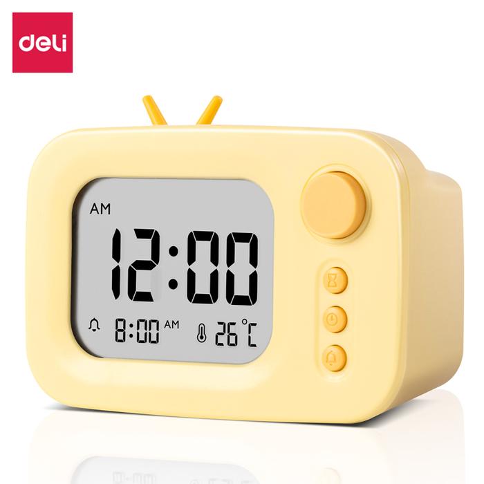 Gambar Deli Jam Weker Digital / Smart Alarm Clock Dengan Suhu dan Timer LE104 - Kuning dari Deli Stationery Indonesia undefined Tokopedia