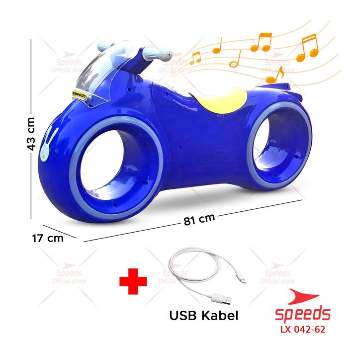 Gambar SPEEDS Mainan Anak Sepeda Anak Model Sepeda Motor Sepeda Mini 042-62 - 62 BIRU dari Speedshome undefined Tokopedia